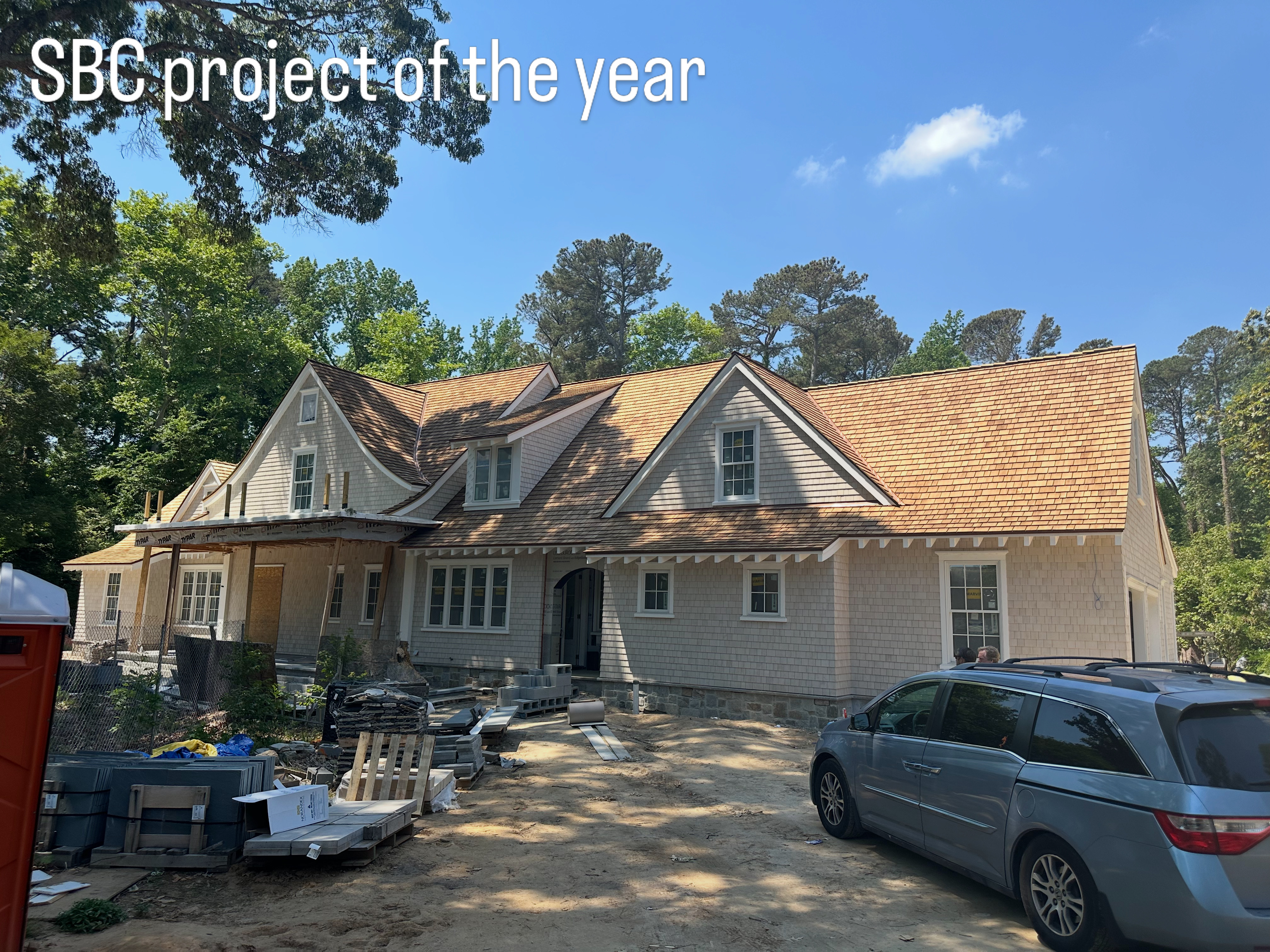 Award-winning custom home with cedar shake siding